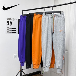 Nike ของแท้ 100% กางเกงกีฬาลําลอง ผ้าถัก ระบายอากาศ ทรงสลิมฟิต แฟชั่นคลาสสิก สําหรับทุกเพศ