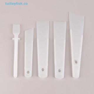 Tuilieyfish แผ่นขูดหนัง PP แฮนด์เมด DIY อุปกรณ์เสริม สําหรับเครื่องหนัง 5 ชิ้น