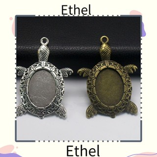 Ethel1 เต่าทะเล โลหะผสมแก้ว สร้อยคอย้อนยุค DIY