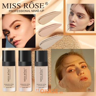 MISS ROSE Waterproof Foundation 30ml Natural Moisturizing Brightening Matte Oil Control Concealer Ready