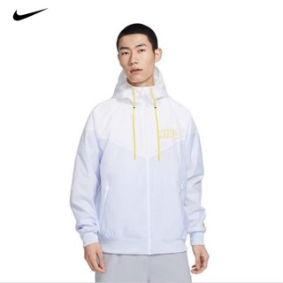 Nike เสื้อแจ็กเก็ตกีฬา มีฮู้ด กันลม ทรงหลวม ระบายอากาศ สําหรับผู้ชาย DX0695-085