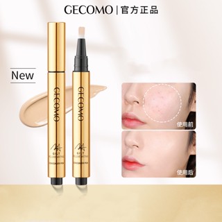 Gecomo ปากกาคอนซีลเลอร์ แบบสองหัว ปกปิดรอยคล้ําใต้ตา จากธรรมชาติ รอยสิว จุดด่างดํา เครื่องสําอาง เพิ่มความกระจ่างใส ฉีกขาด ร่องปากกาคอนซีลเลอร์