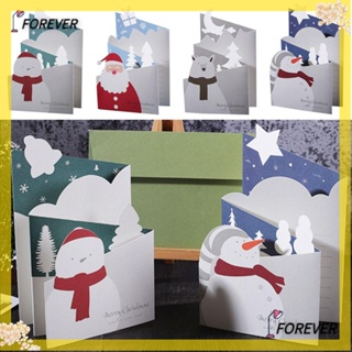 Forever โปสการ์ด ลาย Merry Christmas สําหรับของขวัญ ปาร์ตี้คริสต์มาส วันหยุด 5 ชิ้น