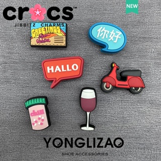 Jibbitz crocs หัวเข็มขัดรองเท้า อุปกรณ์เสริมรองเท้า รถจักรยานยนต์ ชุดเดินทาง การ์ตูน DIY หัวเข็มขัดตกแต่ง