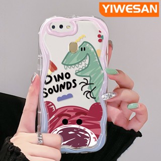 เคสโทรศัพท์มือถือแบบนิ่ม ใส กันกระแทก ลายการ์ตูนไดโนเสาร์ และหมี สีมาการอง สีสันสดใส สําหรับ OPPO A12 A12s A5s A7 A11K