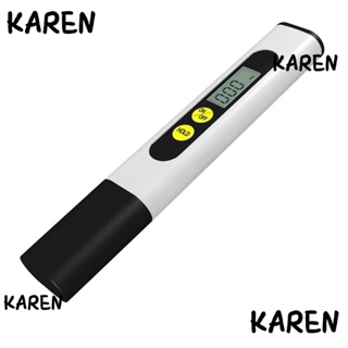 Karen เครื่องทดสอบคุณภาพน้ําดิจิทัล 2%-3% 1ppm TDS 0-9990ppm พลาสติก สีขาว ระยะวัด 0-9990ppm ทดสอบคุณภาพน้ํา