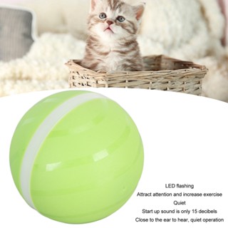 Pets Shop Cat Toy Ball Fun Interactive Automatic Rotating Bite Resistance Silent Electric with LED Light for Cats. ของเล่นแมว