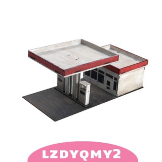 [Lzdyqmy2] ชุดโมเดลตัวต่อ 1/72 1/64 จิ๊กซอว์ 3D DIY อุปกรณ์เสริม สําหรับฉากสถาปัตยกรรม สถานีแก๊ส