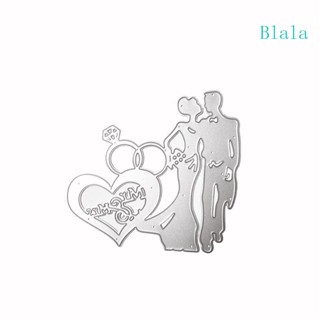 Blala Bride Groom Ring แผ่นแม่แบบโลหะ ตัดลายนูน สําหรับตกแต่งสมุด อัลบั้ม แสตมป์ กระดาษ การ์ด DIY