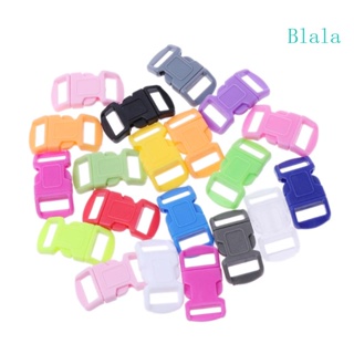 Blala หัวเข็มขัดพลาสติก ทรงโค้ง คละสี สําหรับสร้อยข้อมือพาราคอร์ด 20 ชิ้น