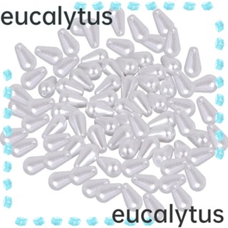 Eucalytus1 ลูกปัดไข่มุกเทียม พลาสติก ทรงหยดน้ํา 6x10 มม. 400 ชิ้น สําหรับตกแต่งชุดเดรส 100 ชิ้น