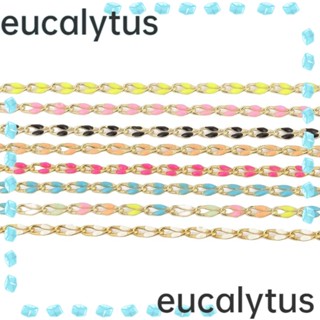 Eucalytus1 สายโซ่เคลือบ 1 หลา 3 ฟุต เรียบง่าย สําหรับทําเครื่องประดับ สร้อยคอ สร้อยข้อมือ DIY