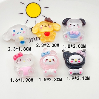 [2 #] Jibbitz Crocs กิ๊บติดผม แบบยาง เรซิน รูปการ์ตูนสุนัข เมโลดี้ ซานริโอ้ หูใหญ่ diy อุปกรณ์เสริม สําหรับรองเท้า QP