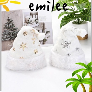 Emilee หมวกคริสต์มาส ผ้ากํามะหยี่ขนนิ่ม อบอุ่น ของขวัญวันคริสต์มาส