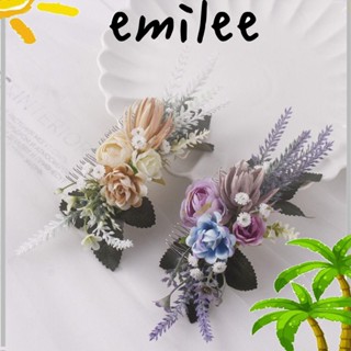 EMILEE ที่คาดผม ประดับดอกไม้ ลาเวนเดอร์ สไตล์โรแมนติก เครื่องประดับ สําหรับงานแต่งงาน