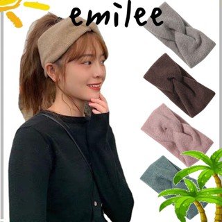 Emilee ที่คาดผม แบบไขว้ ยืดหยุ่น ถัก กว้าง สําหรับผู้หญิง