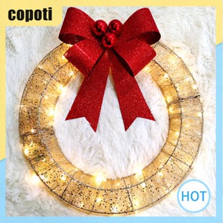 Copoti พวงหรีดประดิษฐ์ ไฟ LED อบอุ่น สําหรับตกแต่งบ้าน ร้านอาหาร คริสต์มาส