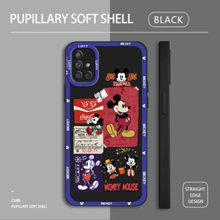 สําหรับ Samsung Galaxy A71 A51 A31 A21S A11 M11 A01 เคสโทรศัพท์ซิลิโคน TPU แบบนิ่ม ลายการ์ตูนมิกกี้ เมาส์ ป้องกันเลนส์ กันกระแทก