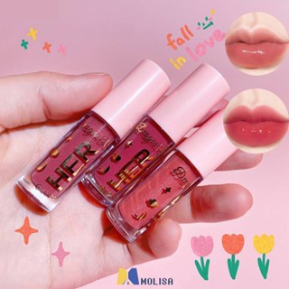 Mirror Lip Glaze Moisturizing Water Lip Gloss Toot Lip Tint Long-wearing Lip Makeup 8 สี MOLISA MOLISA