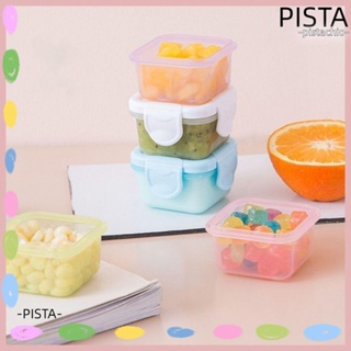 Pista กล่องซีลพลาสติก ขนาดเล็ก 7 สี แบบพกพา พร้อมฝาปิด กันรั่ว สําหรับเก็บอาหาร ในห้องครัว 2 ชิ้น