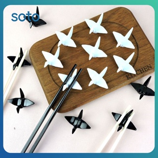 ♫ Paper Crane Chopsticks Rest Chopsticks Holders Miniatures Spoon Fork Holder Stand Kitchen Supplies Tableware Tools