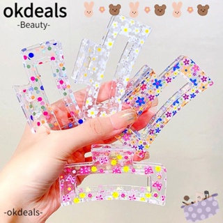 Okdeals กิ๊บติดผม กิ๊บติดผม ลายดอกไม้ ขนาดใหญ่ ที่ทนทาน สีสันสดใส ของขวัญสําหรับเด็กผู้หญิง