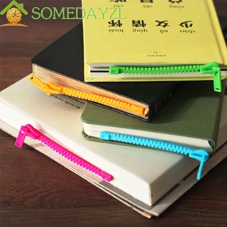 Somedayzl ที่คั่นหนังสือ มีซิป อุปกรณ์การเรียน สร้างสรรค์ ที่วางหนังสือสํานักงาน เครื่องเขียน สําหรับครู อ่านโน้ต