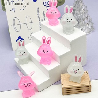 [little.coconut] บ้านตุ๊กตาเรซิ่น รูปการ์ตูนกระต่ายน้อยน่ารัก ขนาดเล็ก แฮนด์เมด DIY สําหรับตกแต่งบ้านตุ๊กตา