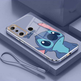 [ฟรีสายคล้อง] เคสซิลิโคนนิ่ม ทรงสี่เหลี่ยม ลายการ์ตูนมอนสเตอร์ Stitch น่ารัก สําหรับ infinix Hot 20 Play 20s Hot20 5G Hot 11s NFC 11 Play