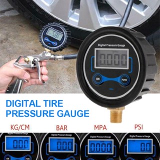 Digital Pressure Gauge Cars Motorcycle Tire Tyre Gauge Inflator Tester 1/8 NPT