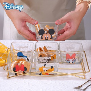 [Disney] จานแก้วใส่ผลไม้ ขนาดเล็ก 6 ชิ้น (รวมถาด)