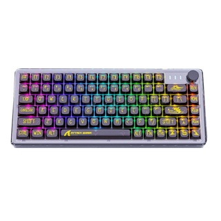 Attack Shark K75 คีย์บอร์ดเมคคานิคอล แบบใช้สาย RGB 81 คีย์ เสียงคู่ ISSP