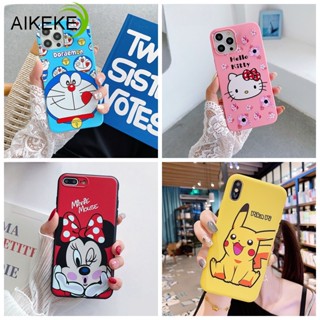 เคสโทรศัพท์มือถือ ซิลิโคนนิ่ม บางพิเศษ ลายการ์ตูนโดราเอมอน ปิกาจูน่ารัก สําหรับ Samsung Galaxy A70 A70S A9 A7 A6 Plus 2018 J8 Plus