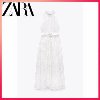 Zara ใหม่ เข็มขัดคาดเอว ปักลายกลวง สําหรับผู้หญิง