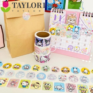 Taylor1 สติกเกอร์เทปกระดาษ ลาย Guka Cinnamoroll My Melody Kuromi น่ารัก แฮนด์เมด DIY สําหรับติดตกแต่งวันเกิด 200 ชิ้น