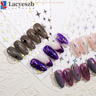 Lacyeszb สติกเกอร์ ลายดาว 3D สีบรอนซ์ สีทอง สําหรับตกแต่งเล็บ 1 ชิ้น