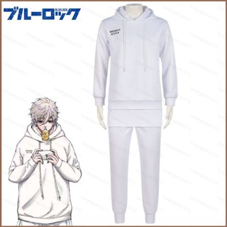 Hqy2 Seishirou Nagi ชุดคอสเพลย์ เสื้อฮู้ดดี้ กางเกง ชุดยูนิฟอร์ม คอสเพลย์ อะนิเมะ Blue Lock Sportweat Casual Suits Halloween Party M