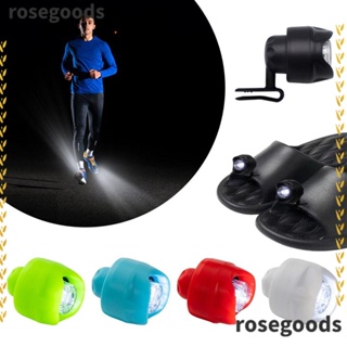 Rosegoods1 ไฟหน้า Croc ขนาดเล็ก แบบชาร์จไฟได้ สําหรับตกแต่งรองเท้า ของขวัญ วิ่ง 1 2 ชิ้น