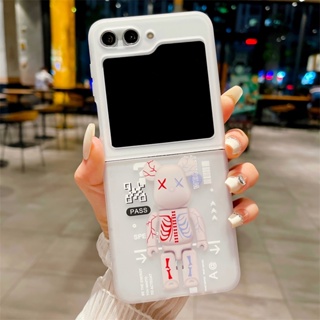 เคสโทรศัพท์มือถือแบบแข็ง ฝาพับ พร้อมช่องใส่บัตร สําหรับ samsung galaxy z flip5 flip 5 flip4 flip 4 zflip5 zflip3 galaxy z flip 3 z flip5