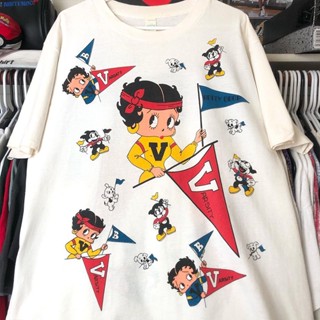 เสื้อยืดแขนสั้นลําลอง พิมพ์ลาย BettyBoop Miss Betty Street สไตล์อเมริกัน สําหรับผู้ชาย และผู้หญิง