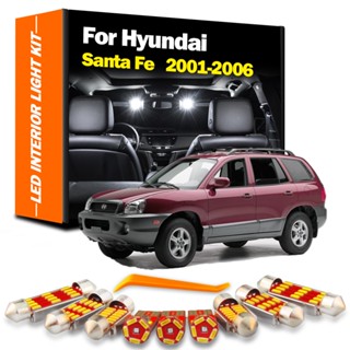 ชุดโคมไฟ Led ติดป้ายทะเบียนรถยนต์ สําหรับ Hyundai Santa Fe 2001 2002 2003 2004 2005 2006 7 ชิ้น