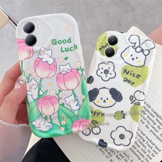 พร้อมส่ง เคสโทรศัพท์มือถือ ลายการ์ตูนคลื่นน่ารัก ป้องกันเลนส์กล้อง หลากสี สําหรับ VIVO Y27 Y36 Y35 Y22 Y22s Y02 Y16 Y02s 4G 5G เคส Phone Case