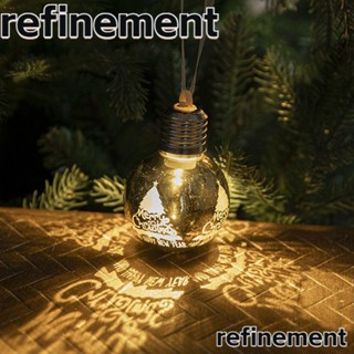 Refinement หลอดไฟลูกบอลพลาสติก DIY สําหรับแขวนตกแต่งบ้าน ต้นคริสต์มาส