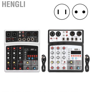 Hengli 4 Channel Mixer  Stereo Recording  Board  Level Indicator 100-240V for Gutiar Dynamic