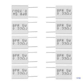 Super ตัวต้านทานซีเมนต์ 0 33R 5 สําหรับ W 5% 0 33R 0 33Ohm BPR 10 ชิ้น