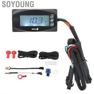 Soyoung 4 in 1 Motorcycle  Engine Oil Temp Voltage Time LCD Digital Display DC12V Universal New