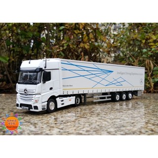 ของแท้ จากโรงงาน โมเดลรถพ่วง ผ้าม่าน รถบรรทุก Benz Actos Benz ACTROS 1: 50