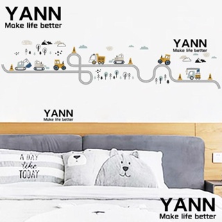 Yann1 สติกเกอร์ PVC กันน้ํา ลอกออกได้ หลากสี สําหรับตกแต่งห้องนอนเด็กอนุบาล