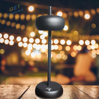 [Getdouble.th] โคมไฟตั้งโต๊ะ LED 2600mAh ขนาดเล็ก ชาร์จได้ สําหรับห้องนอน ร้านอาหาร บ้าน