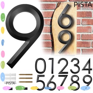 Pista ป้ายบ้านเลขที่ 8 นิ้ว สีดํา สําหรับตกแต่งสวน ประตู